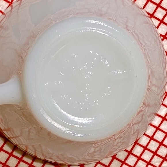 Two Vintage Anchor Hocking Milk Glass Cup and Saucer Sets - Picture 3 of 5